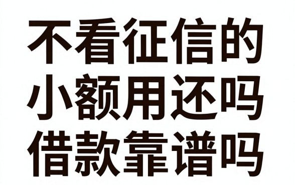 不看征信的小额用还吗,不看征信借款靠谱吗