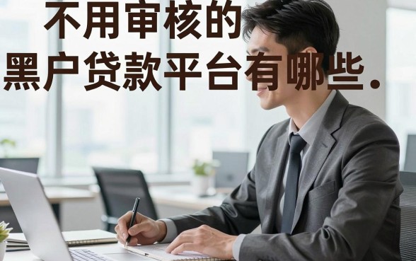 不用审核的黑户贷款平台有哪些，黑户哪里能贷到款？