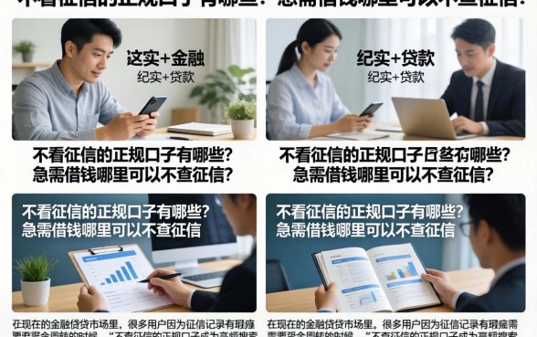 不看征信的正规口子有哪些？急需借钱哪里可以不查征信？