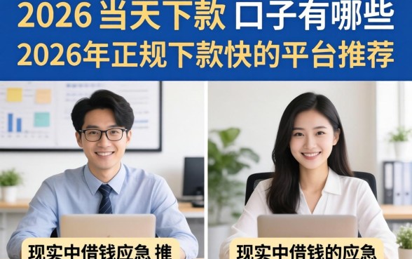 2026当天下款的口子有哪些，2026年正规下款快的平台推荐