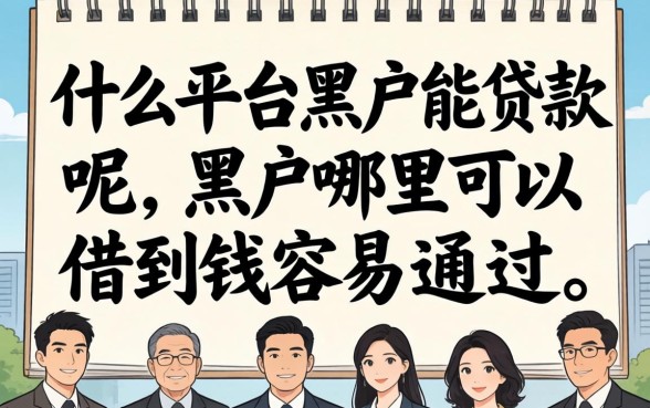 什么平台黑户能贷款呢，黑户哪里可以借到钱容易通过