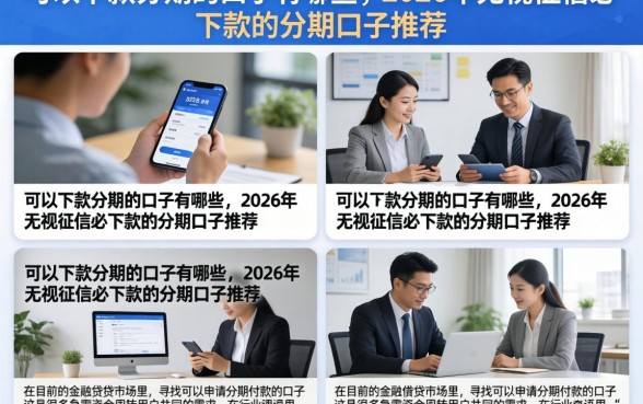 可以下款分期的口子有哪些，2026年无视征信必下款的分期口子推荐