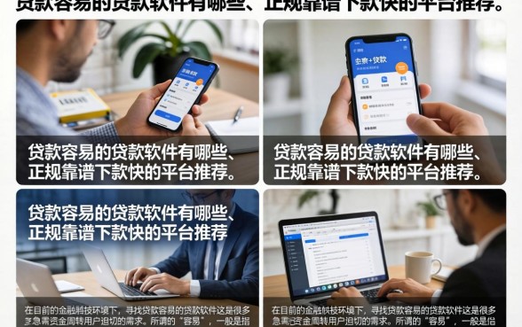 贷款容易的贷款软件有哪些,正规靠谱下款快的平台推荐