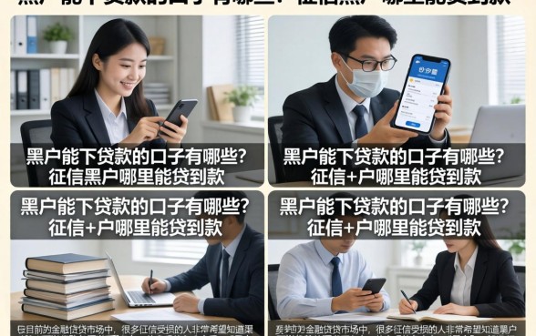 黑户能下贷款的口子有哪些?征信黑户哪里能贷到款