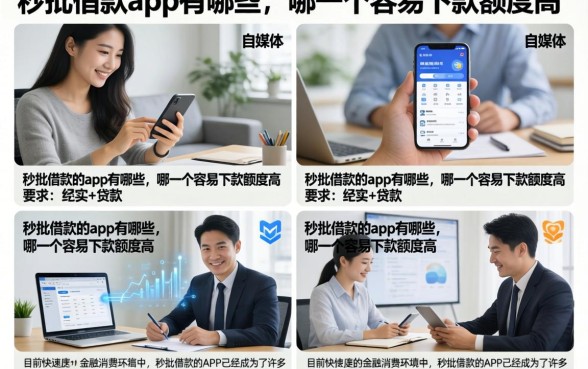 秒批借款的app有哪些，哪一个容易下款额度高