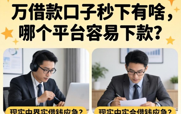2万借款口子秒下有啥,哪个平台容易下款?