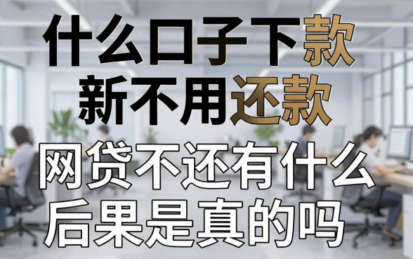 什么口子下款不用还款，网贷不还有什么后果是真的吗