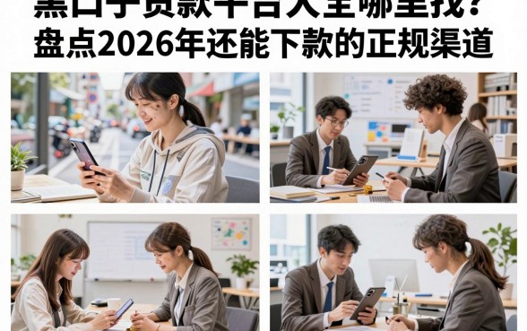 黑口子贷款平台大全哪里找？盘点2026年还能下款的正规渠道