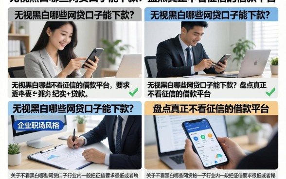 无视黑白哪些网贷口子能下款？盘点真正不看征信的借款平台
