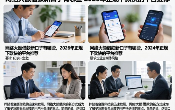 网络大额借款新口子有哪些,2026年正规下款快的平台推荐