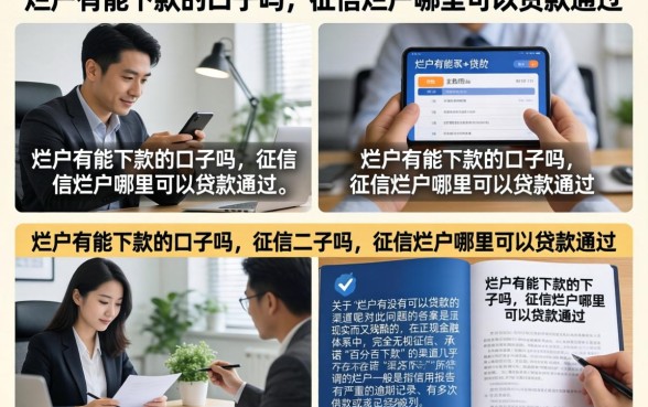 烂户有能下款的口子吗,征信烂户哪里可以贷款通过