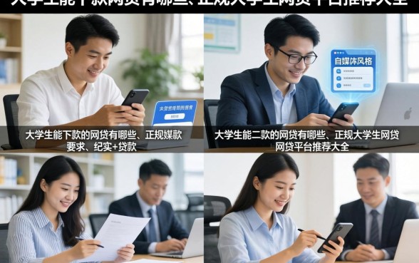 大学生能下款的网贷有哪些，正规大学生网贷平台推荐大全