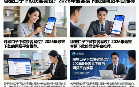 哪些口子下款快容易过?2026年最容易下款的网贷平台推荐