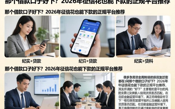那个借款口子好下?2026年征信花也能下款的正规平台推荐