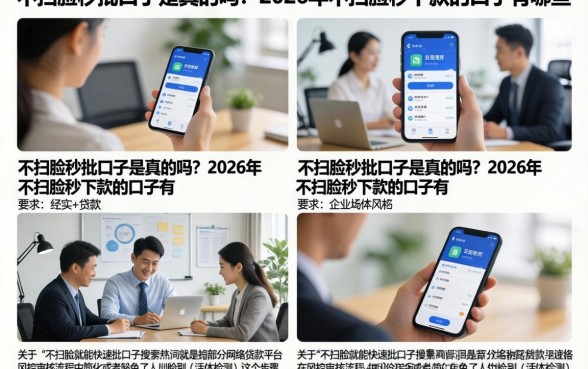 不扫脸秒批口子是真的吗?2026年不扫脸秒下款的口子有哪些