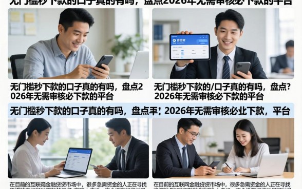 无门槛秒下款的口子真的有吗，盘点2026年无需审核必下款的平台