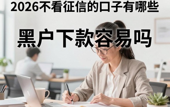 2026不看征信的口子有哪些，黑户下款容易吗