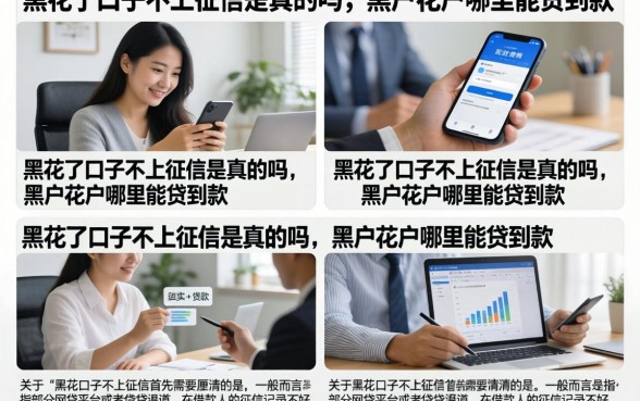 黑花了口子不上征信是真的吗,黑户花户哪里能贷到款
