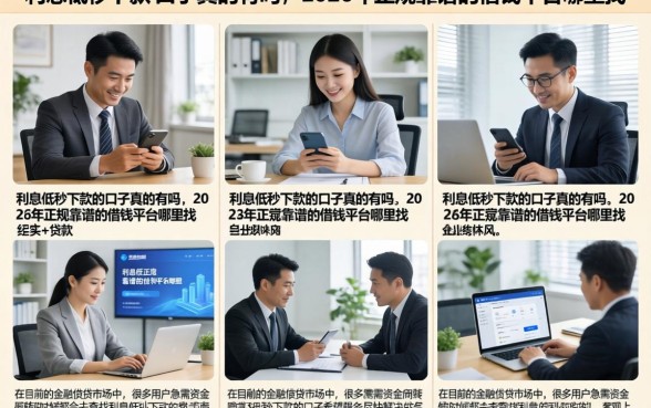 利息低秒下款的口子真的有吗，2026年正规靠谱的借钱平台哪里找