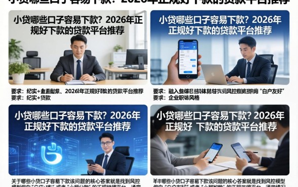 小贷哪些口子容易下款？2026年正规好下款的贷款平台推荐