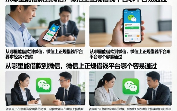 从哪里能借款到微信，微信上正规借钱平台哪个容易通过