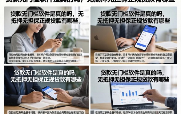 贷款无门槛软件是真的吗，无抵押无担保正规贷款有哪些
