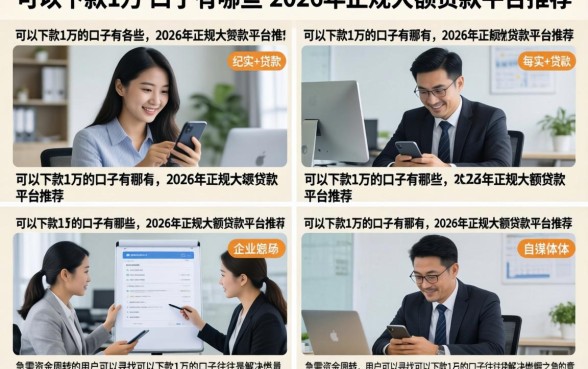 可以下款1万的口子有哪些，2026年正规大额贷款平台推荐