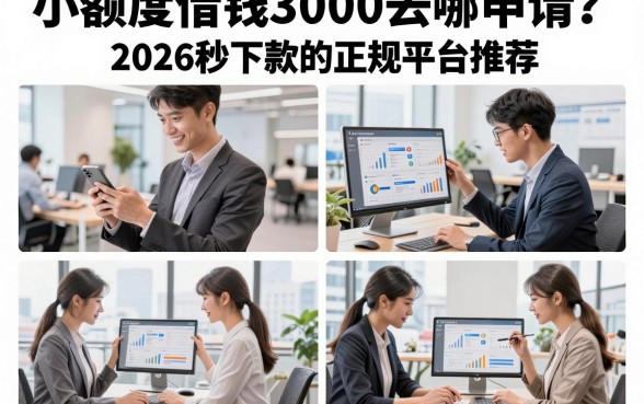 小额度借钱3000去哪申请?2026秒下款的正规平台推荐