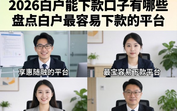 2026白户能下款的口子有哪些，盘点白户最容易下款的平台