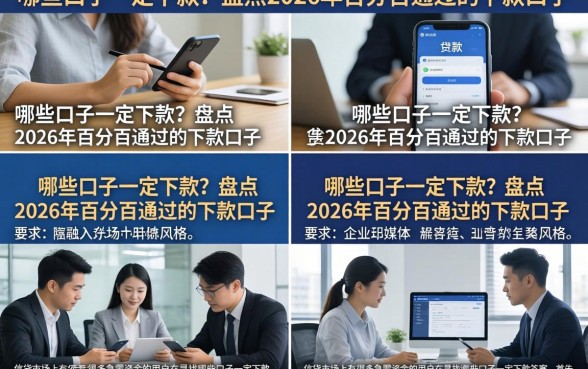 哪些口子一定下款？盘点2026年百分百通过的下款口子