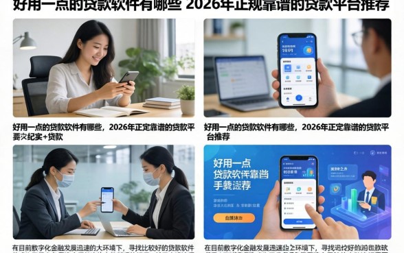好用一点的贷款软件有哪些，2026年正规靠谱的贷款平台推荐