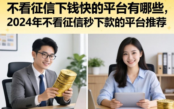 不看征信下钱快的平台有哪些，2024年不看征信秒下款的平台推荐