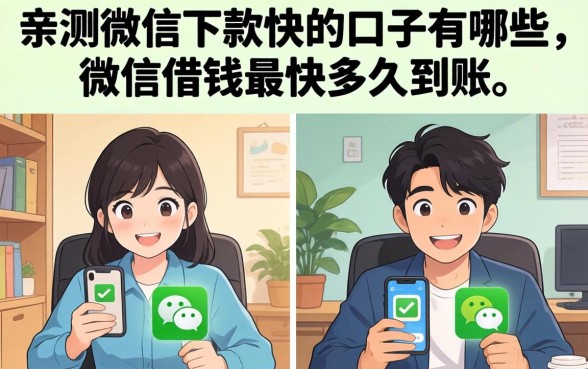 亲测微信下款快的口子有哪些，微信借钱最快多久到账