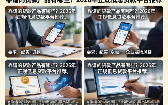 靠谱的贷款产品有哪些?2026年正规低息贷款平台推荐