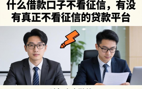 什么借款口子不看征信，有没有真正不看征信的贷款平台