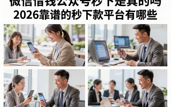 微信借钱公众号秒下是真的吗，2026靠谱的秒下款平台有哪些