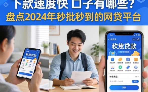 下款速度快的口子有哪些？盘点2024年秒批秒到的网贷平台