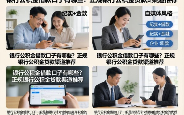 银行公积金借款口子有哪些？正规银行公积金贷款渠道推荐