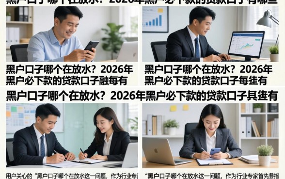 黑户口子哪个在放水？2026年黑户必下款的贷款口子有哪些