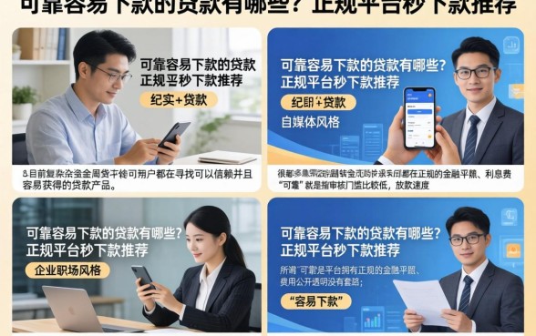 可靠容易下款的贷款有哪些?正规平台秒下款推荐