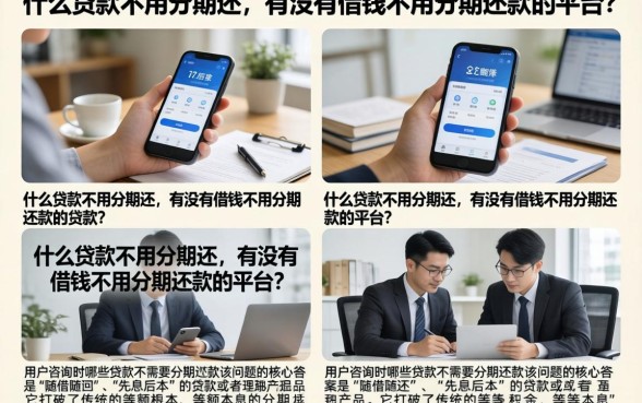 什么贷款不用分期还，有没有借钱不用分期还款的平台？