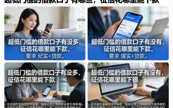 超低门槛的借款口子有哪些,征信花哪里能下款