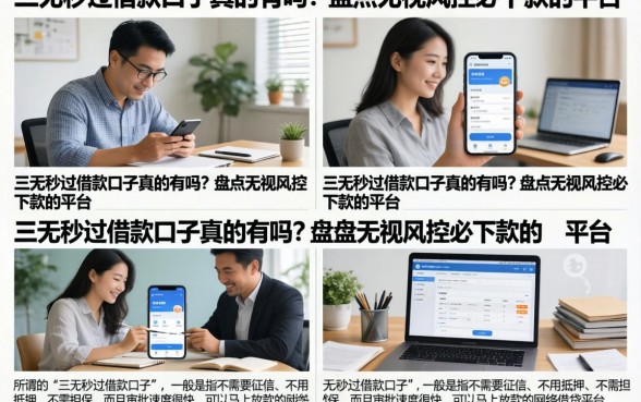 三无秒过借款口子真的有吗？盘点无视风控必下款的平台