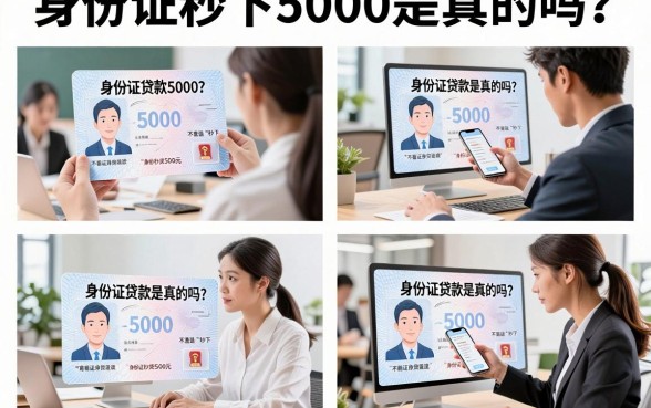 身份证秒下5000是真的吗?身份证贷款5000不看征信秒下款