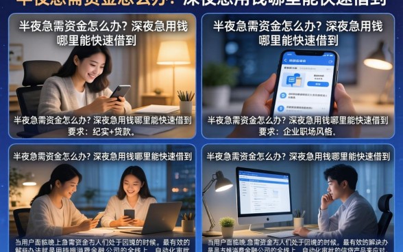 半夜急需资金怎么办？深夜急用钱哪里能快速借到