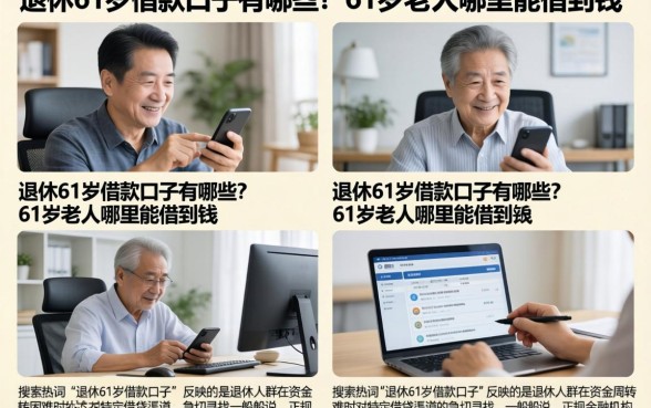 退休61岁借款口子有哪些?61岁老人哪里能借到钱