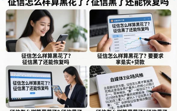征信怎么样算黑花了?征信黑了还能恢复吗