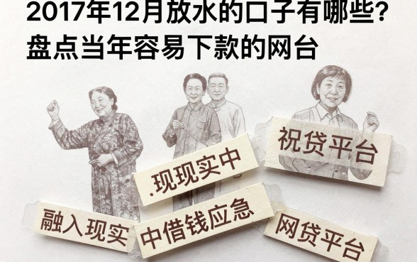 2017年12月放水的口子有哪些?盘点当年容易下款的网贷平台