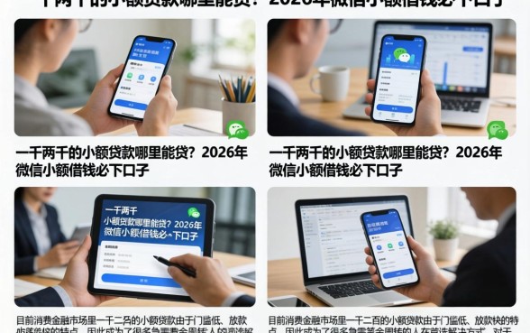 一千两千的小额贷款哪里能贷？2026年微信小额借钱必下口子