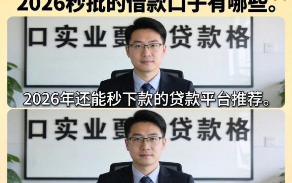 2026秒批的借款口子有哪些,2026年还能秒下款的贷款平台推荐